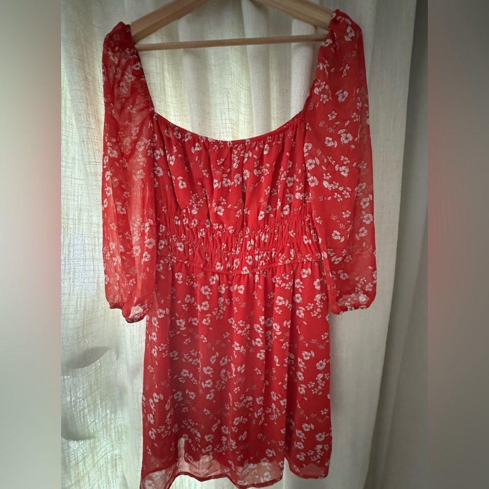 Trixxi Red Floral Dress